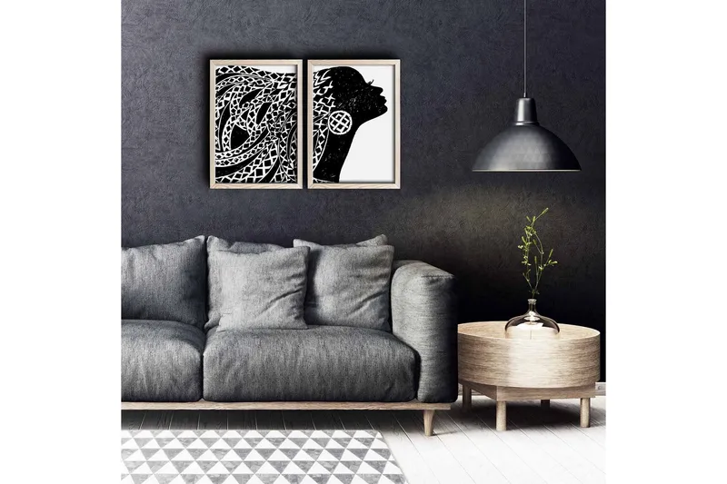 Veggdekorasjon MDF Bilde 2-delt, undefined