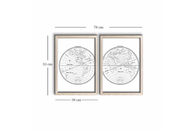Veggdekorasjon MDF Bilde 2-delt - Innredning - Bilder & kunst - Lerretsbilder