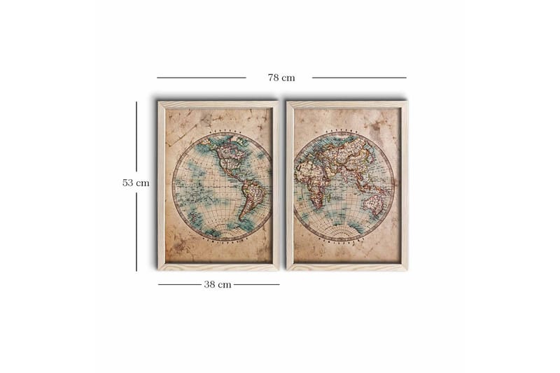 Veggdekorasjon MDF Bilde 2-delt - Innredning - Bilder & kunst - Lerretsbilder