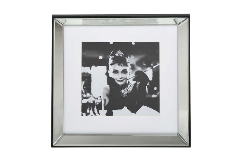 Villa Bilde Audrey Hepburn - Speilglass / Sølv - Lerretsbilder
