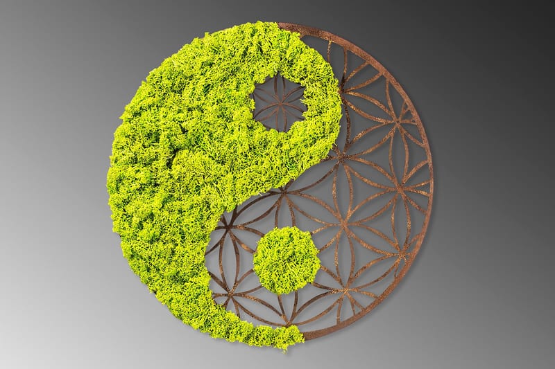 Yin Yang Canvasbilde - 44x44 cm - Innredning - Bilder & kunst - Lerretsbilder