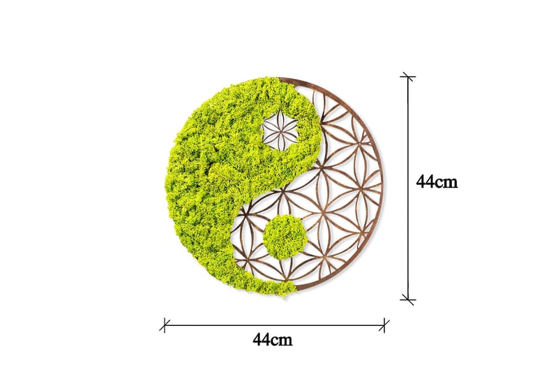 Yin Yang Canvasbilde - 44x44 cm - Innredning - Bilder & kunst - Lerretsbilder