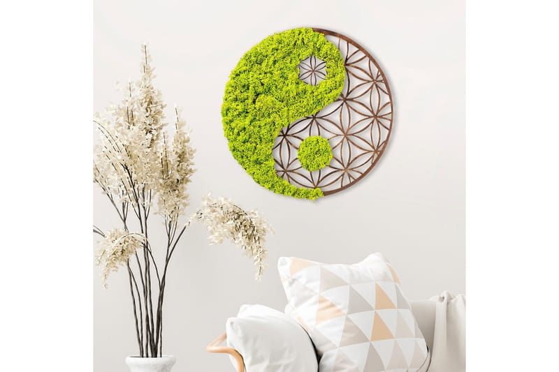 Yin Yang Canvasbilde - 44x44 cm - Innredning - Bilder & kunst - Lerretsbilder