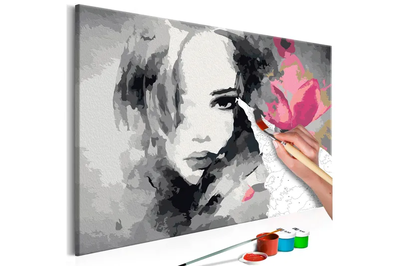 Gjør-det-selv-maleri Black & White Portrait 60x40 cm, Artgeist sp. z o. o.