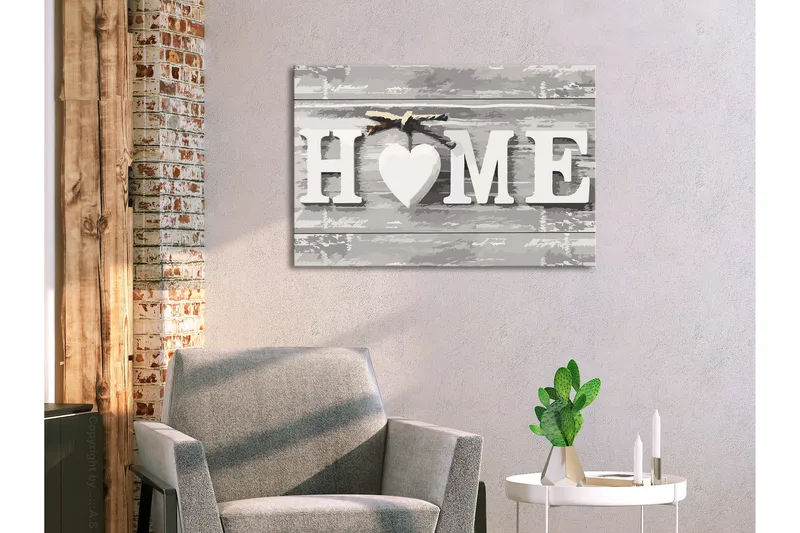 Gjør-det-selv Maleri Home Letters 60x40 cm - Artgeist sp. z o. o. - Innredning - Bilder & kunst - Male selv