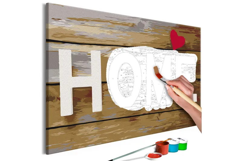 Gjør-det-selv Maleri Home with Heart 60x40 cm, Artgeist sp. z o. o.