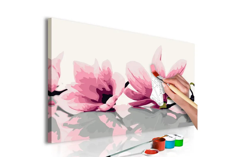 Gjør-det-selv-maleri Magnolia Hvit 60x40 cm, Artgeist sp. z o. o.