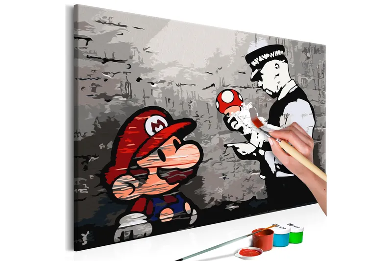 Gjør-det-selv Maleri Mario Banksy 60x40 cm, Artgeist sp. z o. o.