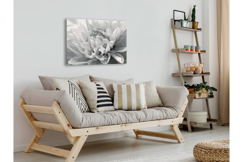Gjør-det-selv Maleri Svart & Hvit Blomst 60x40 cm - Artgeist sp. z o. o. - Innredning - Bilder & kunst - Male selv