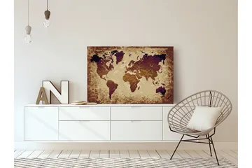 Gjør-det-selv-maleri Verdenskart 60x40 cm - Artgeist sp. z o. o. - Innredning - Bilder & kunst - Male selv