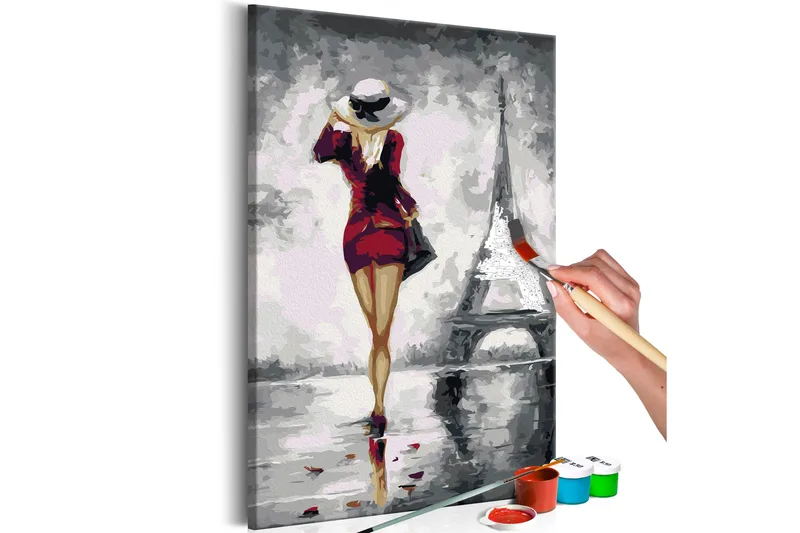 Gjør-det-selv Maleri Parisian Girl 40x60 cm, Artgeist sp. z o. o.