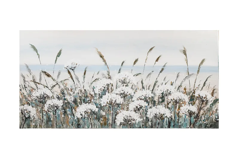 Oljemaleri Hvite Engblomster, undefined