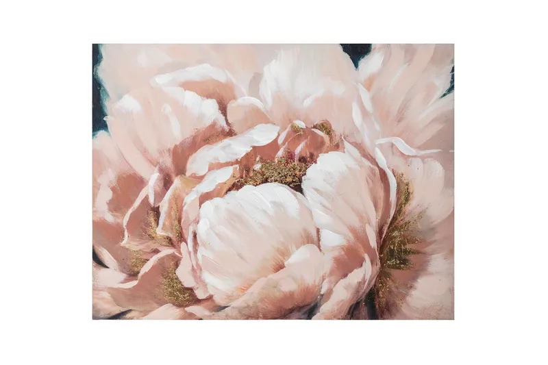 Oljemaling 75x100 cm Rosa blomster, undefined