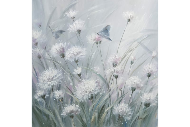 Oljemaling Løvetann 60x60cm - Innredning - Bilder & kunst - Oljemaling