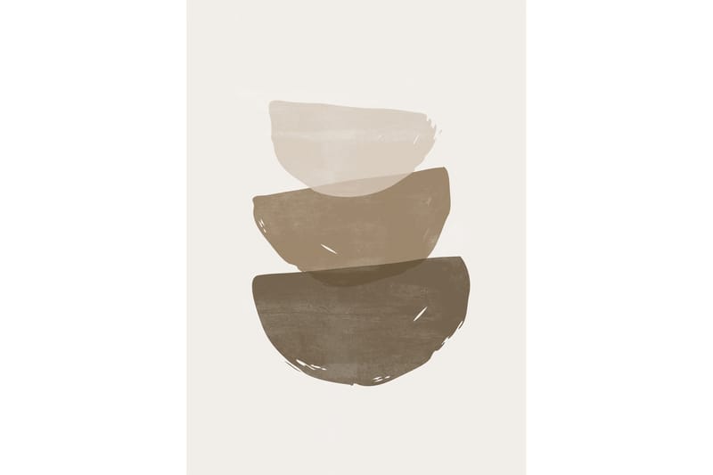 Poster Brush strokes 50x70 cm - Beige - Posters