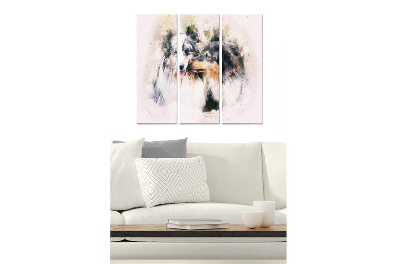Canvasbilde Animal 3-pk flerfarget, 22x05 cm