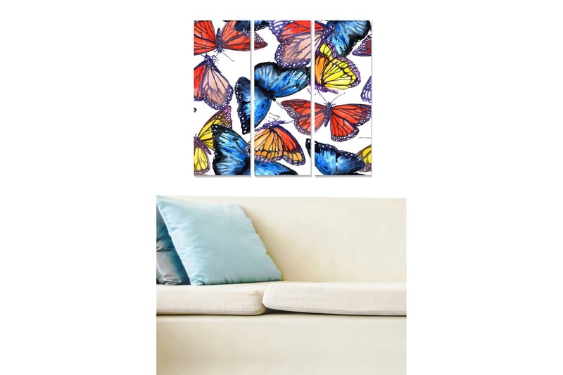 Canvasbilde Colorful 3-pk Flerfarget - 22x05 cm - Innredning - Bilder & kunst - Lerretsbilder