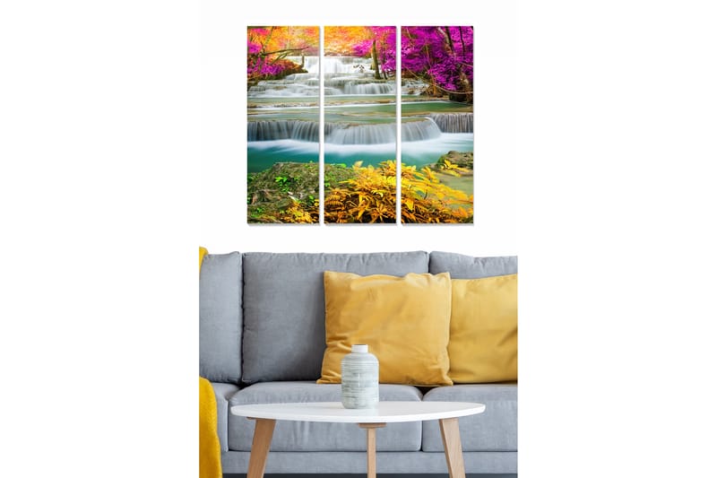 Canvasbilde Scenic 3-pk flerfarget - 22x05 cm - Innredning - Bilder & kunst - Posters