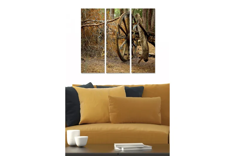 Canvasbilde Scenic 3-pk flerfarget, 22x05 cm