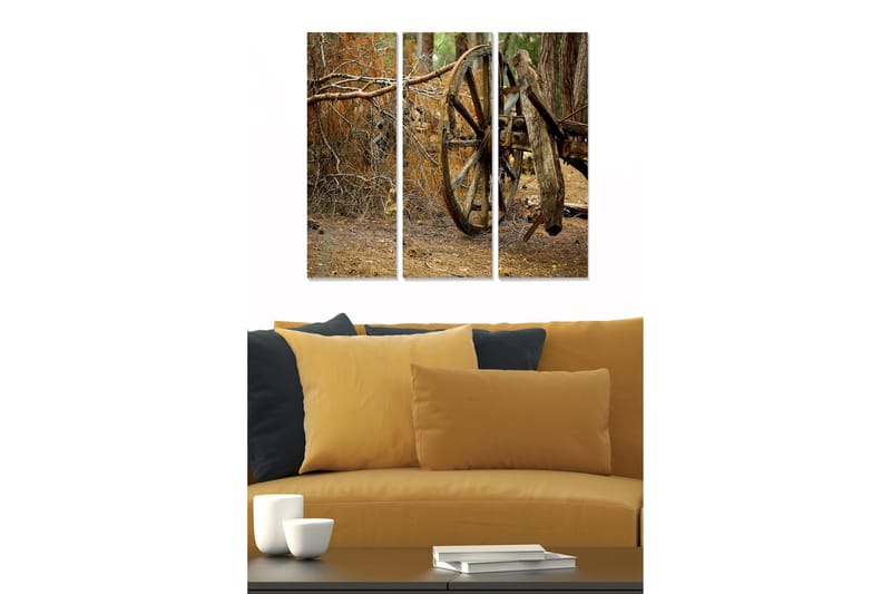 Canvasbilde Scenic 3-pk flerfarget, 22x05 cm