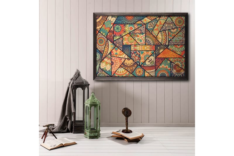 Colourful Mosaic Abstract/Colourful Flerfarget - 70x50 cm - Abstrakt poster - Posters