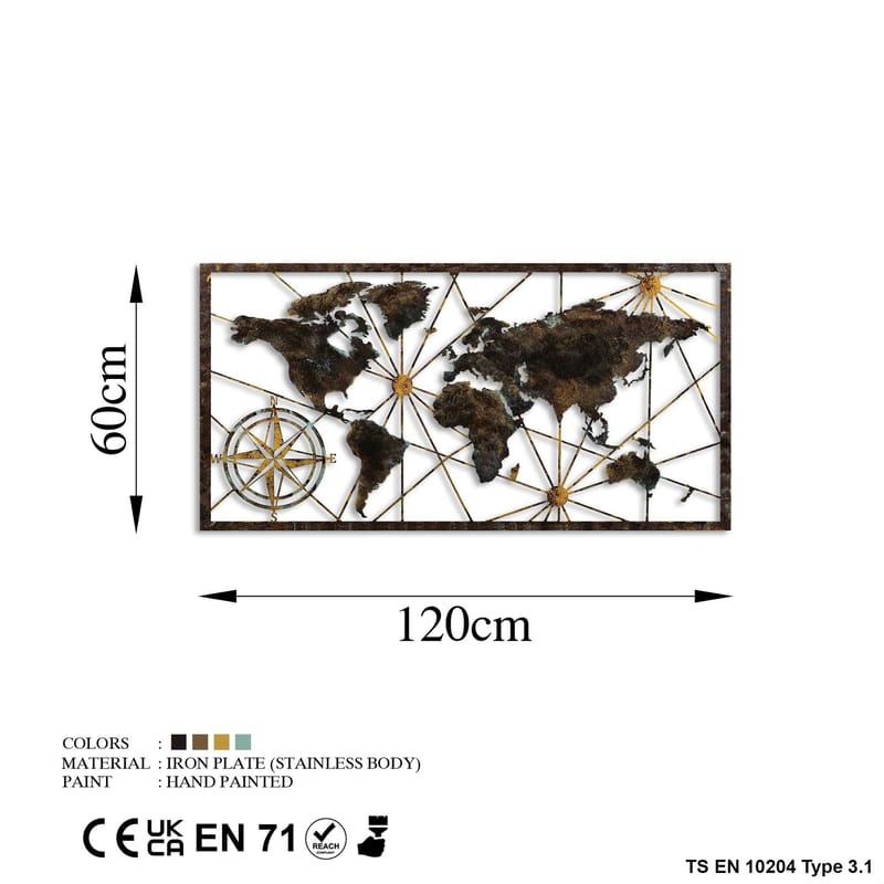 Decorative Metal Wall Accessory Wallxpert - Innredning - Bilder & kunst - Posters