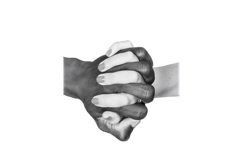 Hands United Illustrasjon Svart/Hvit/Grå - 50x70 cm - Innredning - Bilder & kunst - Posters