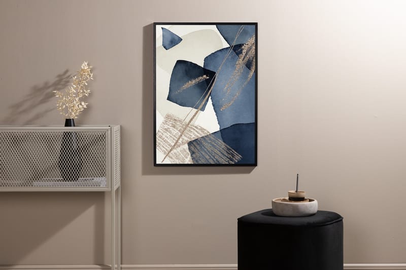 Poster Blue Swirl 30x40 cm - Beige - Innredning - Bilder & kunst - Posters