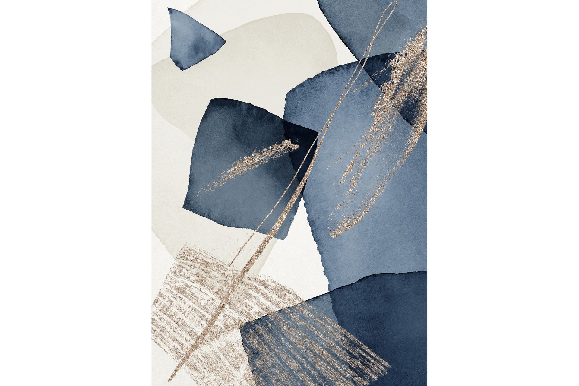 Poster Blue Swirl 50x70 cm - Beige