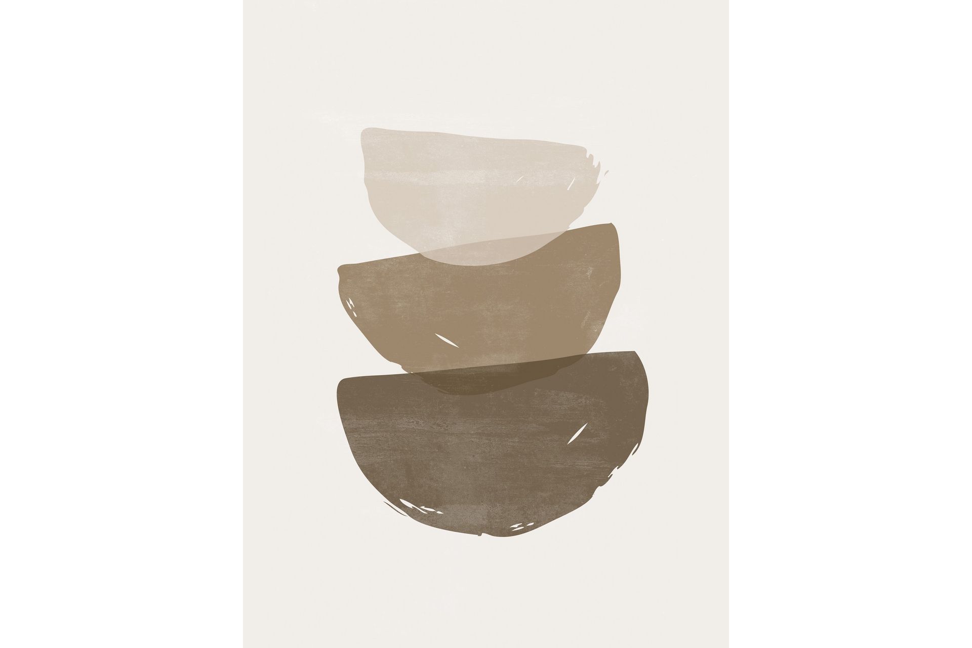Poster Brush strokes 30x40 cm - Beige - Innredning - Bilder & kunst - Posters