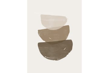 Poster Brush strokes 30x40 cm - Beige - Innredning - Bilder & kunst - Posters