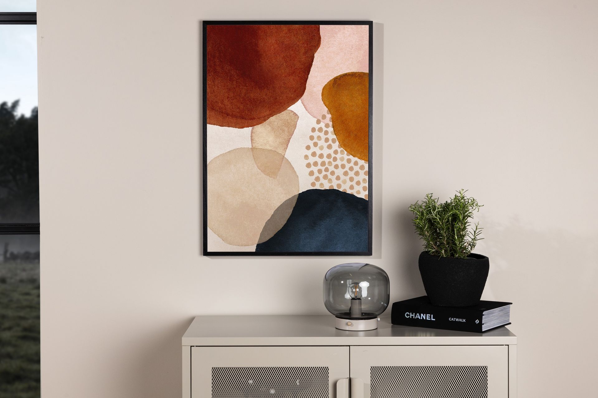Poster Circles 21x30 cm - Beige - Innredning - Bilder & kunst - Posters