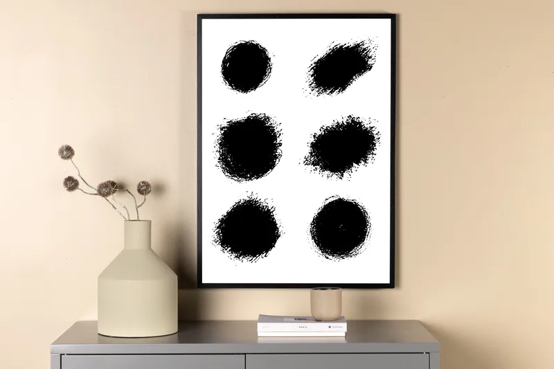 Poster Dots 30x40 cm - Hvid - Innredning - Bilder & kunst - Posters