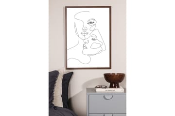 Poster Faces 50x70 cm - Sort/Hvid - Innredning - Bilder & kunst - Posters