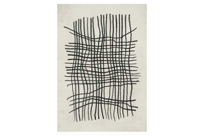 Poster Linework 21x30 cm, Beige/Sort