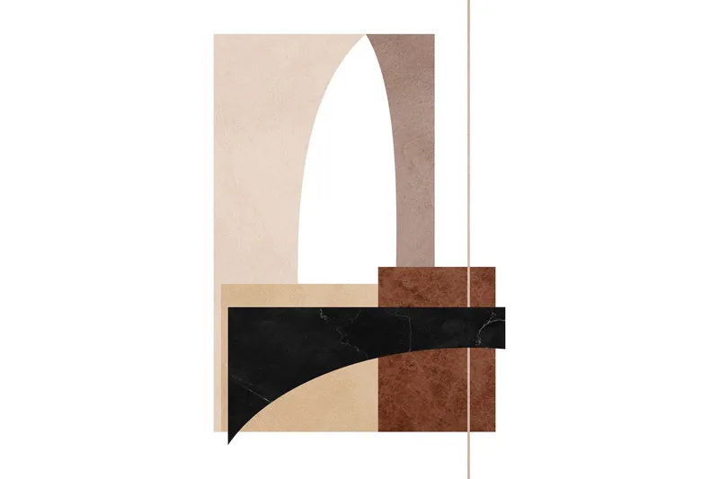 Poster Materials 21x30 cm, Hvid/Beige