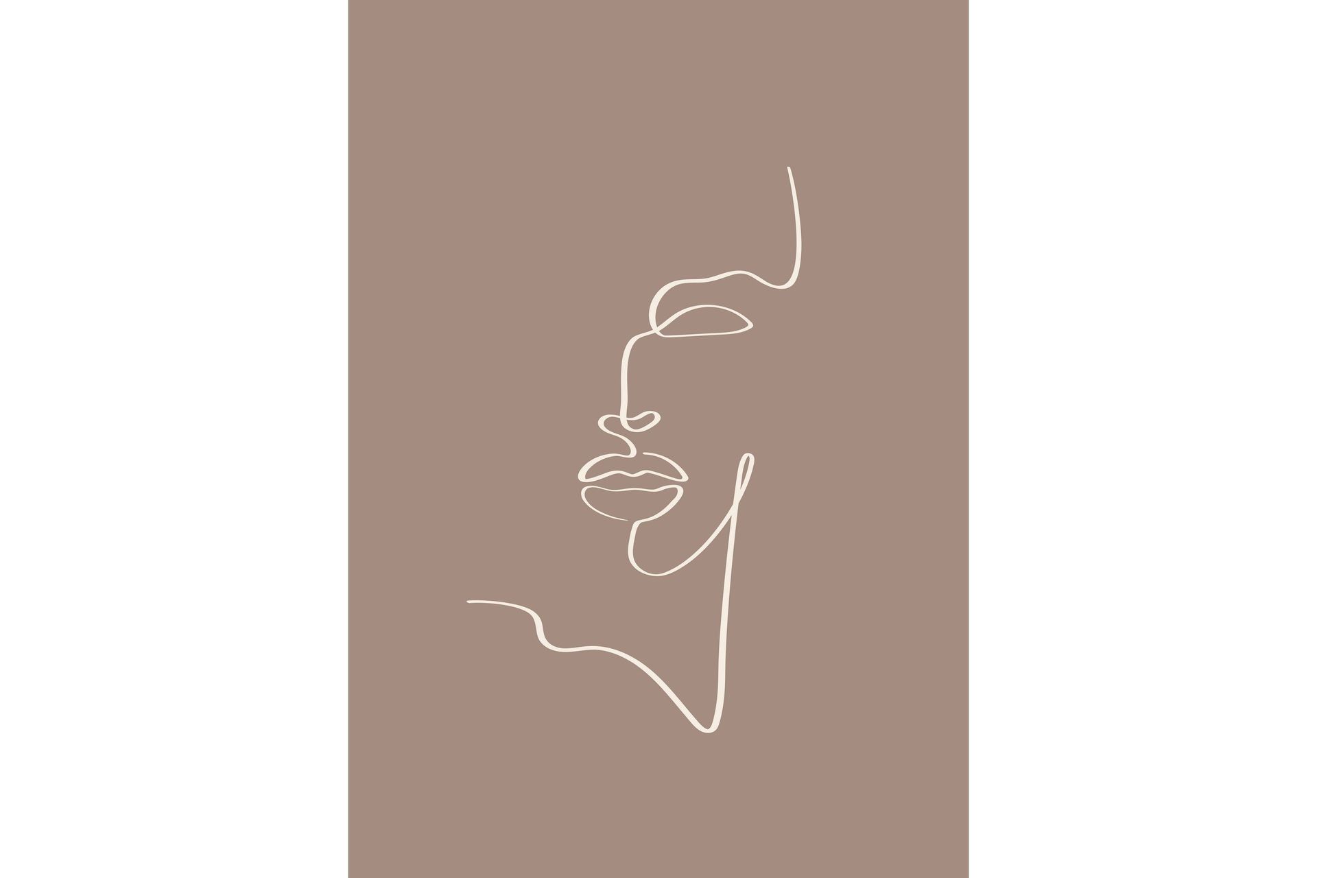 Poster Siluette 21x30 cm - Brun