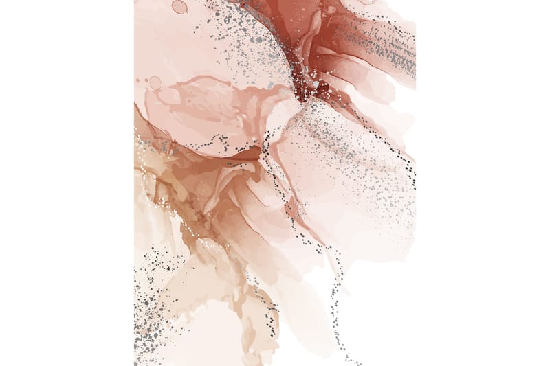 Poster Splash 21x30 cm, Lys lyserød