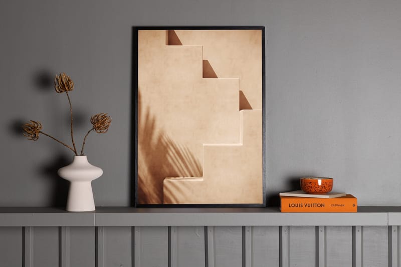 Poster Stairs 70x100 cm - Lys Orange - Innredning - Bilder & kunst - Posters