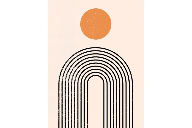 Poster Tempel 50x70 cm, Beige