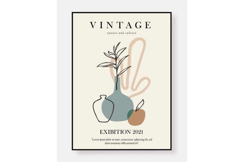 Poster Vintage 21x30 cm - Beige - Posters