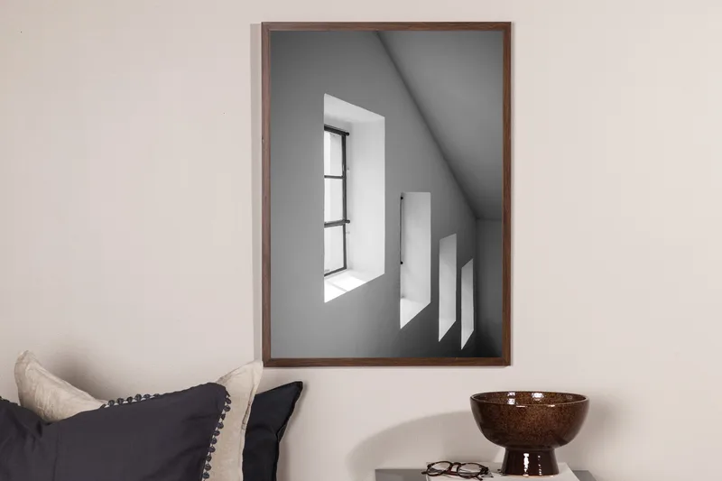 Poster Windows 70x100 cm - Sort/Hvid - Innredning - Bilder & kunst - Posters
