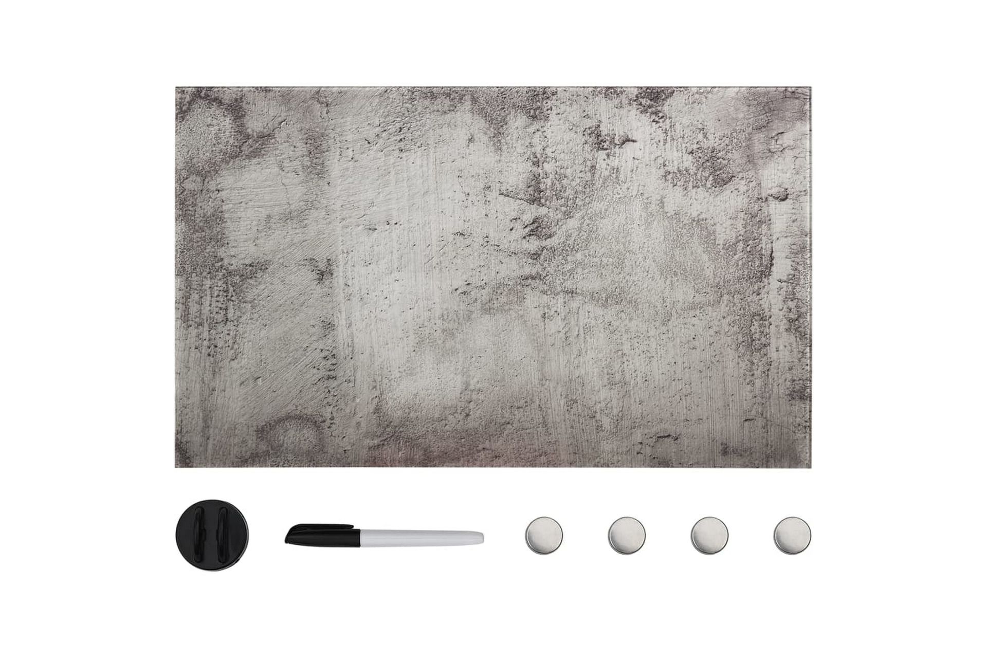 Veggmontert magnetisk tavle 100x60 cm glass - Grå - Innredning - Bilder & kunst - Presentasjonstavle & tegnetavle - Whiteboard