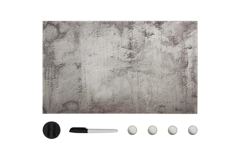 Veggmontert magnetisk tavle 100x60 cm glass - Grå - Innredning - Bilder & kunst - Presentasjonstavle & tegnetavle - Whiteboard