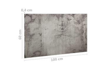 Veggmontert magnetisk tavle 100x60 cm glass - Grå - Innredning - Bilder & kunst - Presentasjonstavle & tegnetavle - Whiteboard