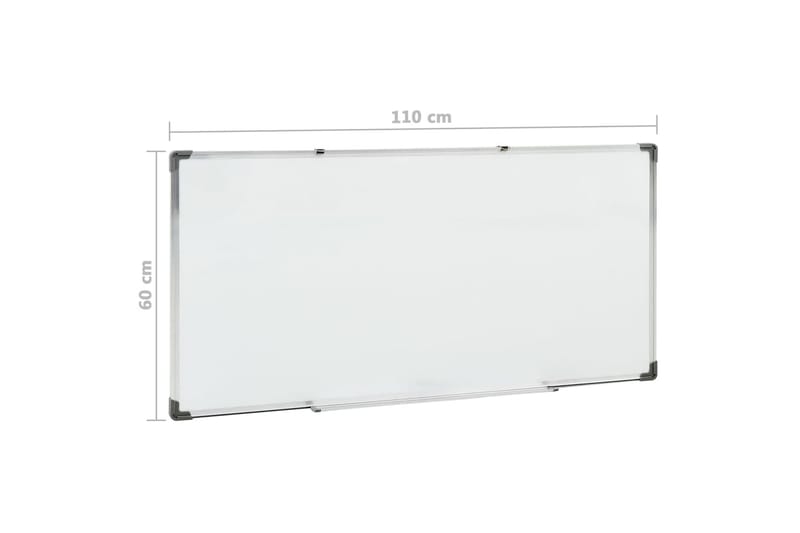 Magnetisk tavle hvit 110x60 cm stål - Hvit - Whiteboard