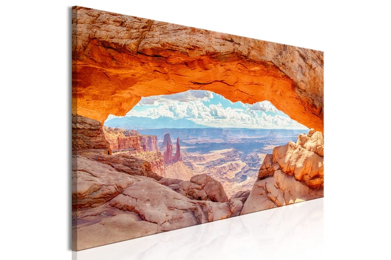 Tavla Canyon in Utah (1 Part) Narrow 135x45 - Innredning - Bilder & kunst - Lerretsbilder