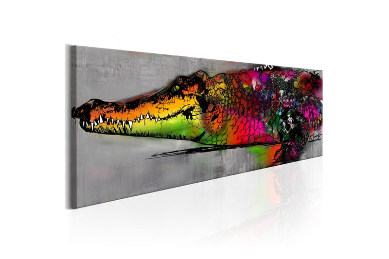 Tavla Colourful Alligator VALUE_MISSING_2 120x40 - Innredning - Bilder & kunst - Lerretsbilder