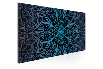 Tavla Feathers (1 Part) Blue Narrow 135x45 - Innredning - Bilder & kunst - Lerretsbilder