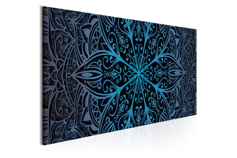 Tavla Feathers (1 Part) Blue Narrow 135x45 - Innredning - Bilder & kunst - Lerretsbilder